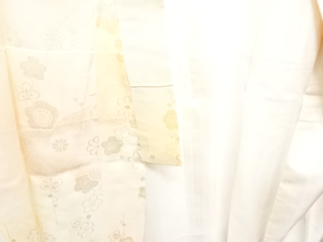  雲に花模様織り出し　長襦袢